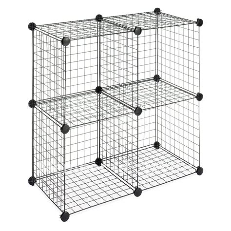 stackable wire mesh storage cubes.